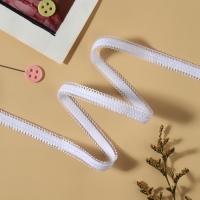 Резинка ажурная бельевая, 8 мм, 10 &plusmn; 0,5 м, цвет белый