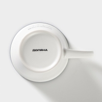 Кружка фарфоровая Доляна &laquo;Формула кофе&raquo;, 340 мл, цвет белый и чёрный