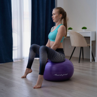 Фитбол ONLYTOP, d=65 см, 900 г, антивзрыв, цвет фиолетовый