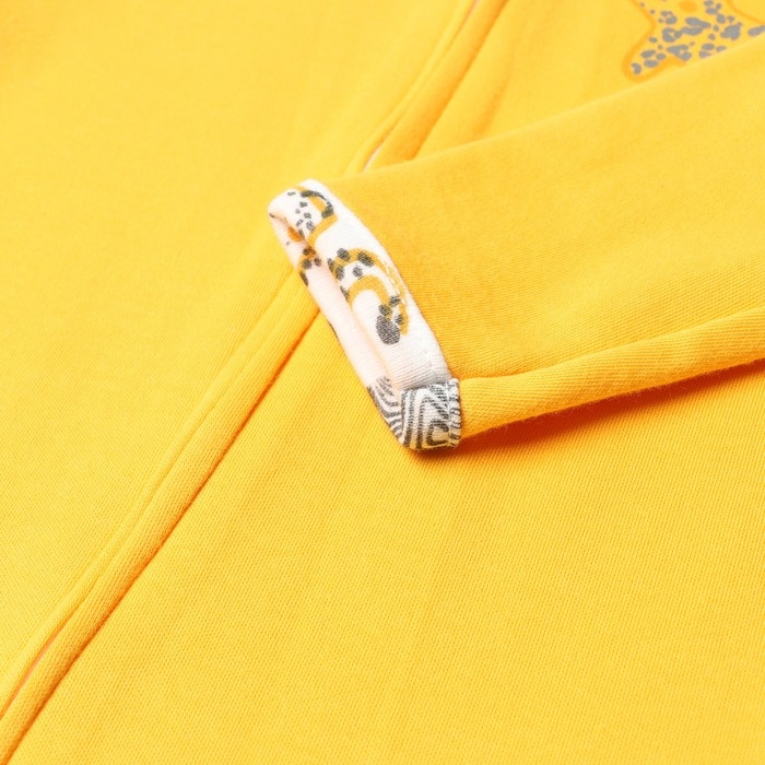 Комбинезон детский (3 шт.), цвет оранжевый/леопард/белый, рост 74 см