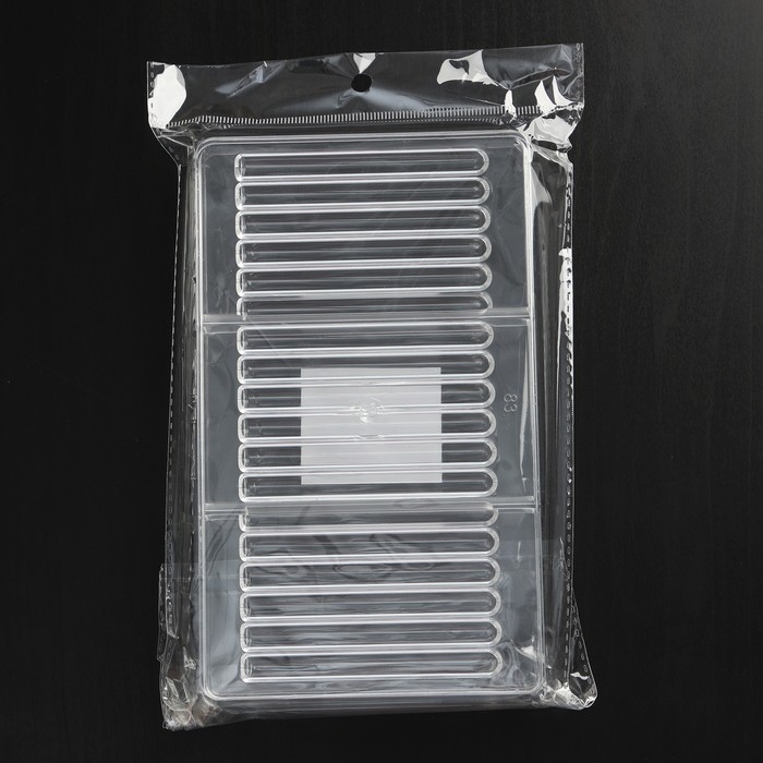 Форма для шоколада &laquo;Соломка&raquo;, 20&times;12&times;2,5 см, 18 ячеек 8,5&times;0,5 см, цвет прозрачный