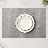 Салфетки сервировочные на стол Доляна Star, 4 шт, 45&times;30 см, цвет серый