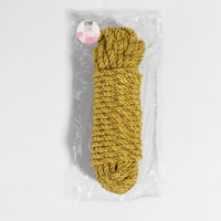 Шнур витой, d = 5 мм, 9 &plusmn; 1 м, цвет золотой