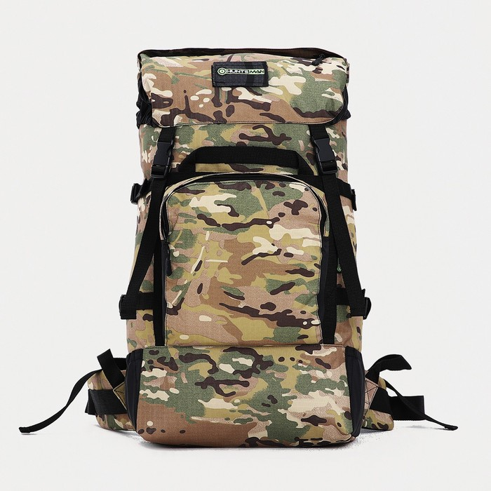 Рюкзак туристический, 40 л, отдел на молнии, 3 наружных кармана, Huntsman, цвет камуфляж