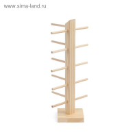 Подставка под очки, 5 мест, h=36 см, дерево, цвет бежевый Подставка под очки, 5 мест, h=36 см, дерево, цвет бежевый