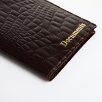 Обложка для автодокументов, цвет коричневый