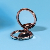 Зеркало складное &laquo;Цветочки&raquo;, d = 7,5 см, с увеличением, искусственная кожа, рисунок МИКС