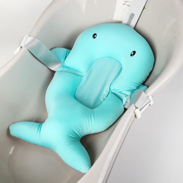 Подкладка - матрасик для купания детская &laquo;Кит&raquo;, цвет голубой