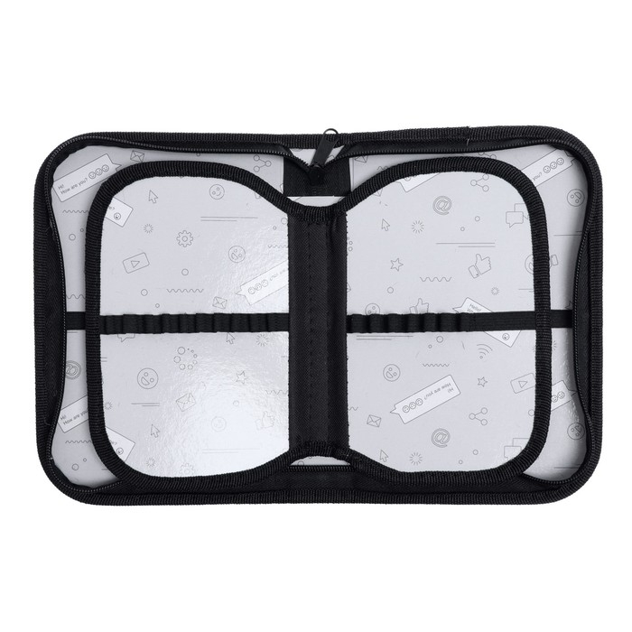 Пенал 3 секции, вкладка внутри, 140 х 210 х 40 мм, тканевый, Calligrata TOP Block "Тачка"