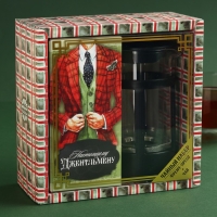 Набор &laquo;Настоящему джентельмену&raquo;: чай чёрный со вкусом лимона 100 г., френч-пресс