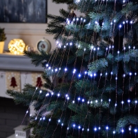 Гирлянда &laquo;Конский хвост&raquo; 20 нитей по 2 м, нить медная, 400 LED, 12 В, блок питания в комплекте, фиксинг, свечение белое