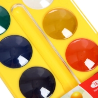 Акварель медовая ЗХК "Цветик", 12 цветов, в пластиковом пенале, без кисти