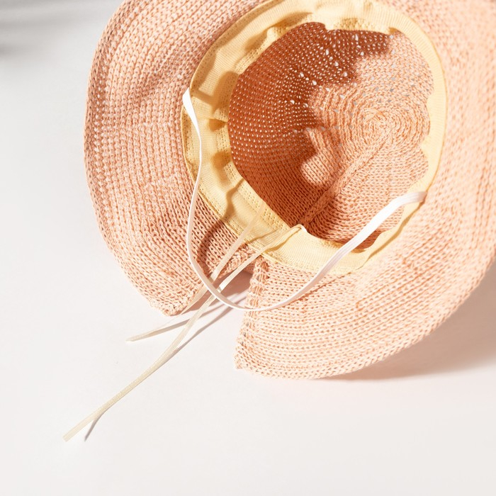 Шляпа для девочки MINAKU с бантом, цвет розовый, р-р 50-52