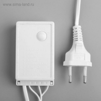 Гирлянда &laquo;Нить&raquo; 10 м, IP44, белая нить, 100 LED, свечение мульти, 8 режимов, 220 В