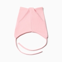 Шапка-кошка для девочки, цвет пудра, размер 42-46 Шапка-кошка для девочки, цвет пудра, размер 42-46