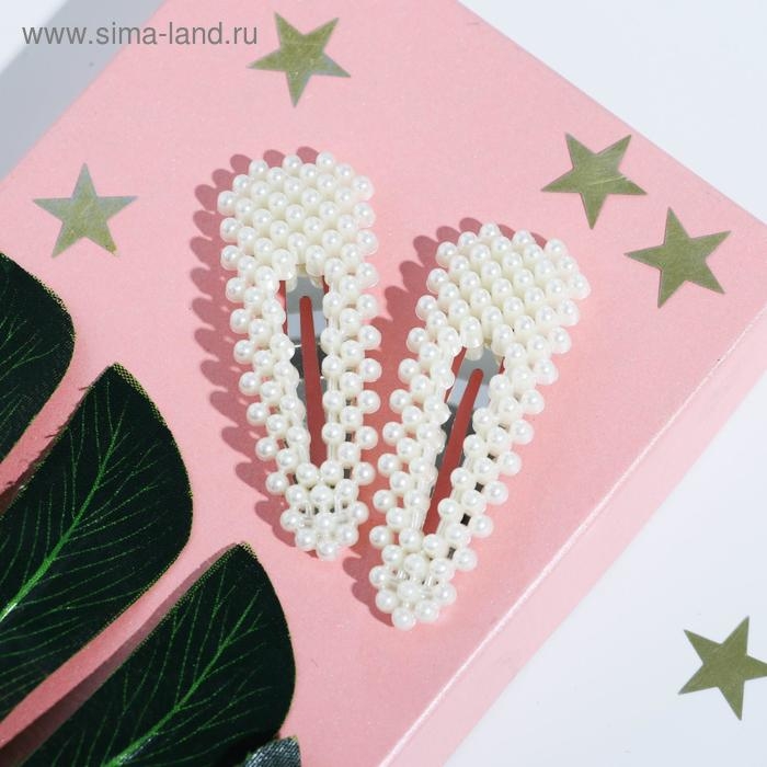 Заколки для волос &laquo;Будь стильной кисой&raquo;, 2 шт, 7 х 2,5 см