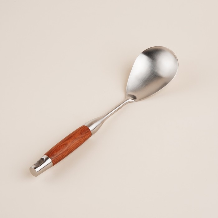 Ложка гарнирная из нержавеющей стали SL Home, &laquo;Рустик&raquo;, 33&times;8 см, цвет серебряный