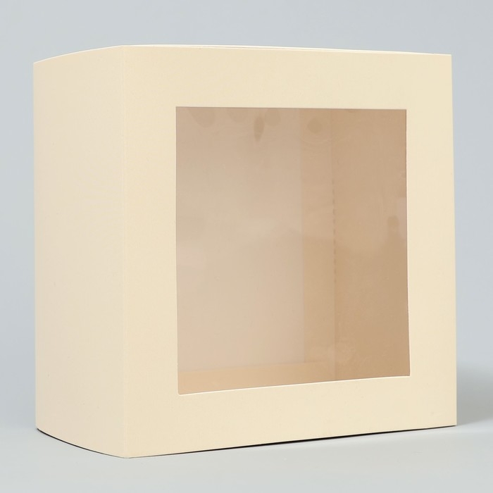 Коробка-фоторамка подарочная складная, упаковка, &laquo;Топленое молоко&raquo;, 14 х 14 х 8 см