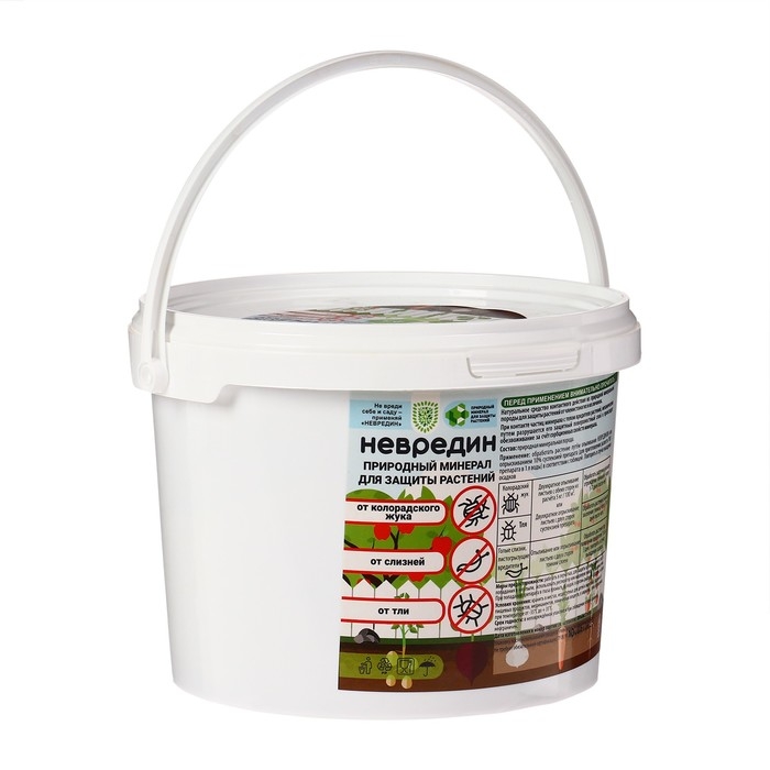 Субстрат &laquo;Невредин&raquo; минеральный, цеолит, для защиты растений от колорадского жука, слизней, тли, 2 л