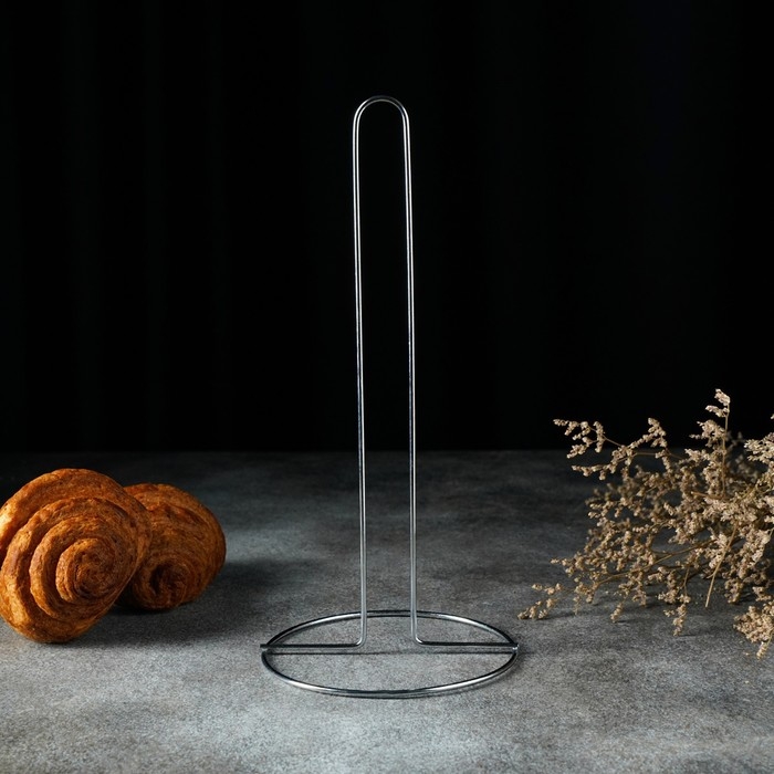 Держатель для бумажных полотенец Доляна, 13,5&times;13,5&times;28 см, цвет хром