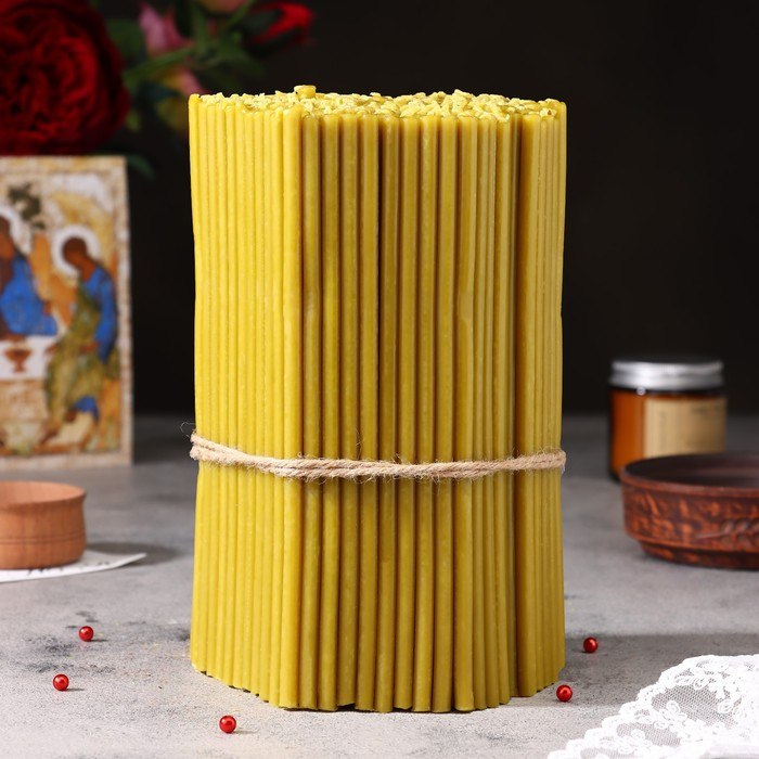 Свечи церковные медовые №60, упаковка 2кг, парафин + медовое масло Свечи церковные медовые №60, упаковка 2кг, парафин + медовое масло