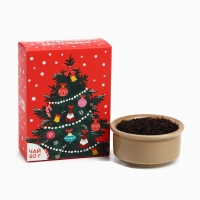 Подарочный набор &laquo;Веселья в новом году&raquo;: чай со вкусом лесных ягод 50 г., крем-мед хлопковый 120 г., арахис в шоколадной глазури, 100 г., носки р-р: 36&ndash;39, термос 500 мл.