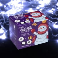 Гирлянда «Нить» 5 м, IP20, прозрачная нить, 50 LED, свечение белое, 8 режимов, 220 В Гирлянда «Нить» 5 м, IP20, прозрачная нить, 50 LED, свечение белое, 8 режимов, 220 В