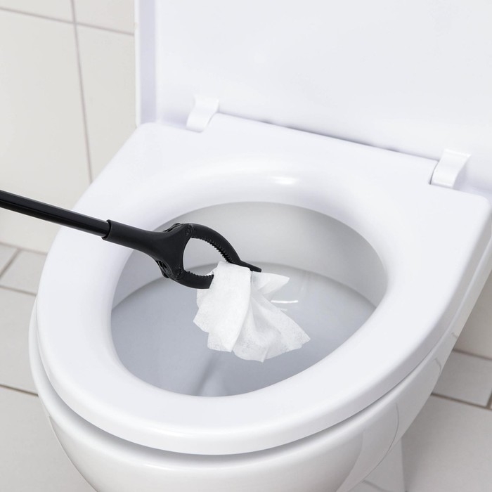 Захват для мусора, 9&times;96 см, пластиковые держатели, цвет чёрный