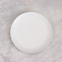 Подсвечник металл "Тарелка", 7,6 см, белый