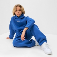 Костюм детский (худи, брюки) MINAKU: Basic Line KIDS, oversize, цвет синий, рост 140 Костюм детский (худи, брюки) MINAKU: Basic Line KIDS, oversize, цвет синий, рост 140