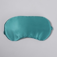 Маска для сна &laquo;ШЁЛК&raquo;, 19 &times; 10 см, резинка одинарная, цвет изумрудный