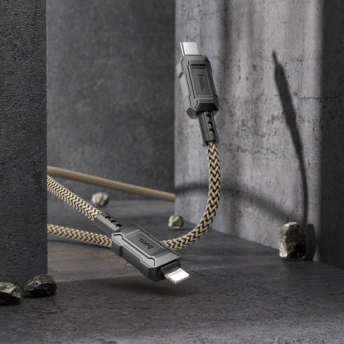 Кабель Hoco X94, Type-C - Lightning, 2.4 А, 1 м, быстрая зарядка, ПВХ, золотистый Кабель Hoco X94, Type-C - Lightning, 2.4 А, 1 м, быстрая зарядка, ПВХ, золотистый