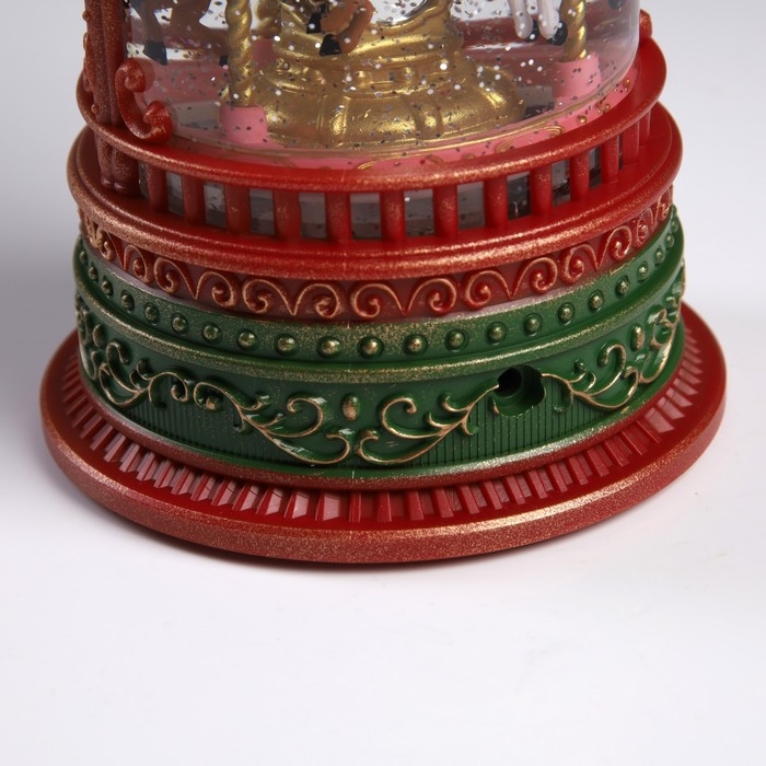 Светодиодная фигура &laquo;Карусель&raquo; 15.4 &times; 25 &times; 15.4 см, пластик, батарейки ААх3 (не в комплекте), USB, свечение тёплое белое