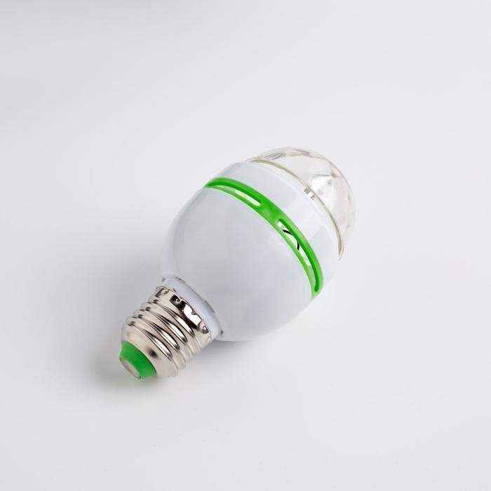 Световой прибор &laquo;Мини диско-шар&raquo; 5.5 см, Е27, свечение RGB