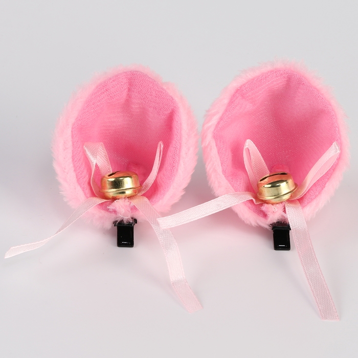 Панама детская для девочки &laquo;Кошка&raquo;, +ушки-заколки, цвет розовый, р-р 54