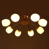 Люстра "Нинель" 8x60Вт E27 золото 65x65x22см. Люстра "Нинель" 8x60Вт E27 золото 65x65x22см.