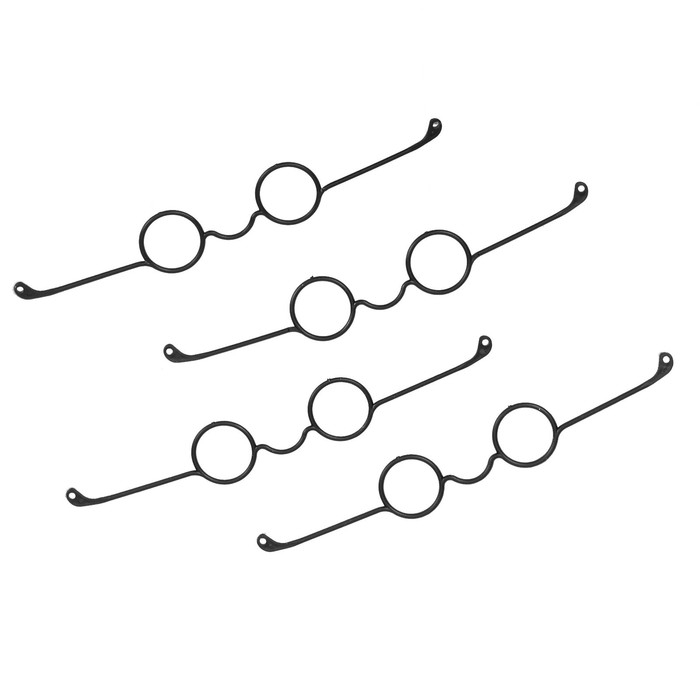 Очки для игрушек, набор 4 шт., размер 1 шт. — 2,5 × 7 × 5,3, цвет чёрный Очки для игрушек, набор 4 шт., размер 1 шт. — 2,5 × 7 × 5,3, цвет чёрный