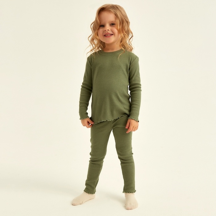 Пижама детская SL HOME р 34 (122-128), оливковый