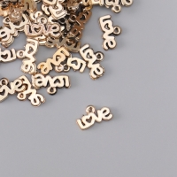 Декор для творчества пластик "Love ажурная" набор 50 шт 1х1,3х0,2 см