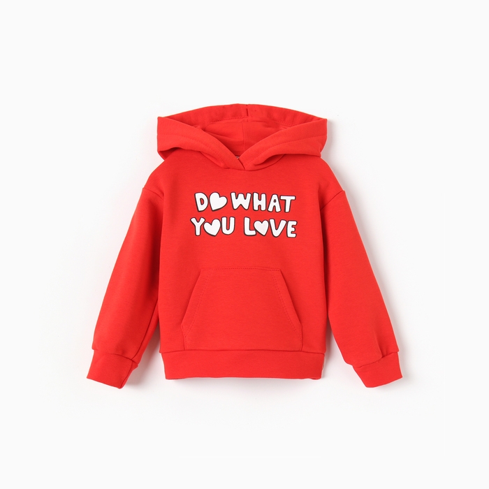 Джемпер с капюшоном Крошка Я Love, рост 68-74 см, красный Джемпер с капюшоном Крошка Я Love, рост 68-74 см, красный