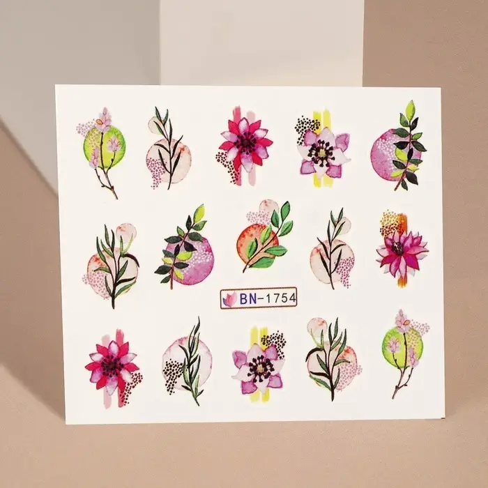 Слайдеры для ногтей &laquo;Японская сакура&raquo;, разноцветные