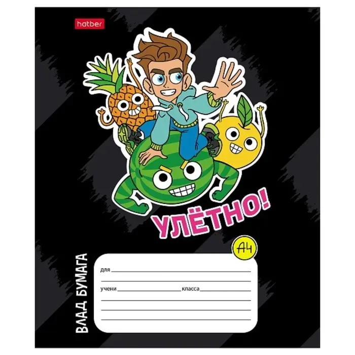 Тетрадь 12 листов в клетку Calligrata &laquo;Влад А4&raquo;, обложка мелованный картон, МИКС