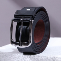 Мужской ремень &laquo;Крутой мужик&raquo;, кожзам, цвет чёрный