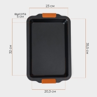 Противень для выпечки Magistro French Bakery, 41,5&times;26,5&times;5 см, антипригарное покрытие