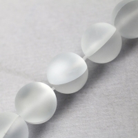 Бусины из натурального камня &laquo;Кошачий глаз&raquo;, набор 46 шт., размер 1 шт. &mdash; 8 мм, матовый серо-белый