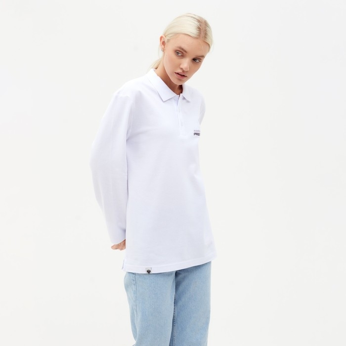 Поло с длинным рукавом President, размер XL, цвет белый