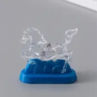 Фонарик брелок для ключей на кольце &laquo;Лошадь в горах&raquo;, мигает, 6.5&times;2.5&times;6.2 см, МИКС