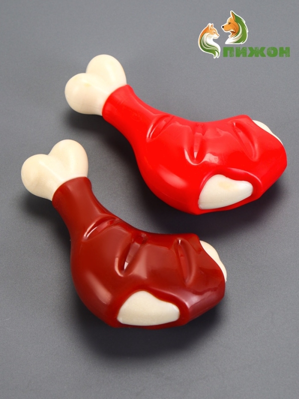 Игрушка для собак Игрушка для собак "Окорок" Пижон Premium, 11,5 см, TPR+нейлон, микс цветов