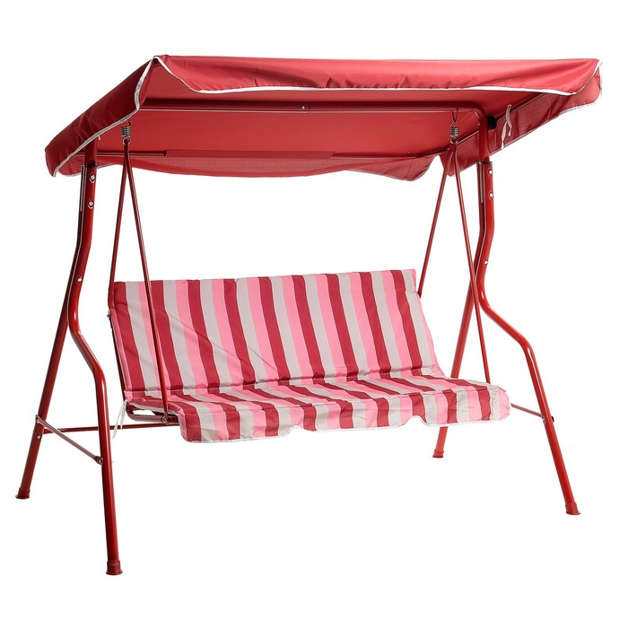 Качели садовые Качели садовые "Уют" красные, 170 х 150 х 110 см максимальная нагрузка 210 кг