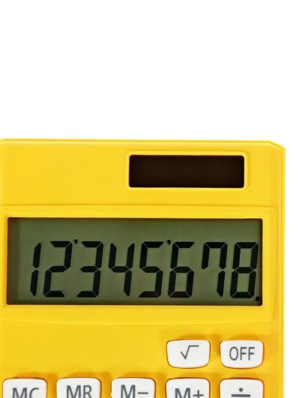 Калькулятор карманный 08-разрядный, корпус желтый